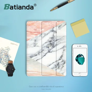 

Granite Marble Case for iPad 9.7 2017 2018 PU Leather Smart Sleep Wake Up Case Flexible Cover for New iPad 2018 2017 9.7 inch