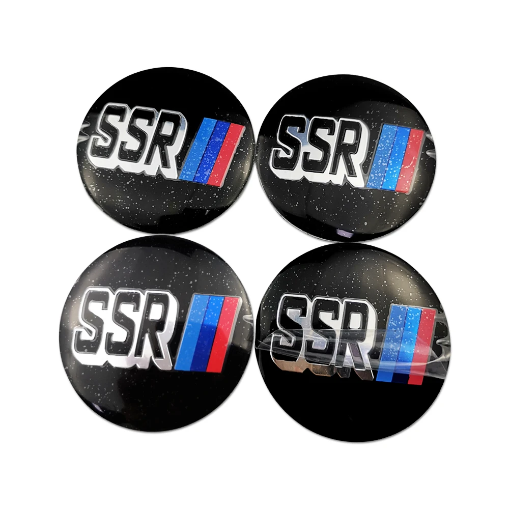 

For SSR Logo Car Hub Center Sticker for BMW E36 E46 E39 E60 E53 E34 F10 F11 F15 F20 F30 Auto Wheel 3D Badge Exterior Decoration