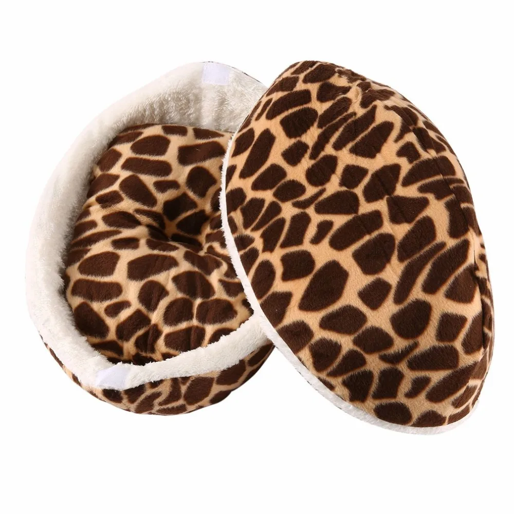 

Warm Pet Bed House Hamburger Bed Disassemblability Windproof Pet Puppy Nest Shell Hiding Burger Bun for Winter Kennel