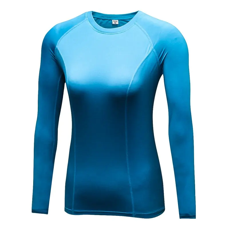 Женский гимнастический Йога Велоспорт спортивный топ Быстросохнущий компрессионный базовый слой облегающая футболка уличная