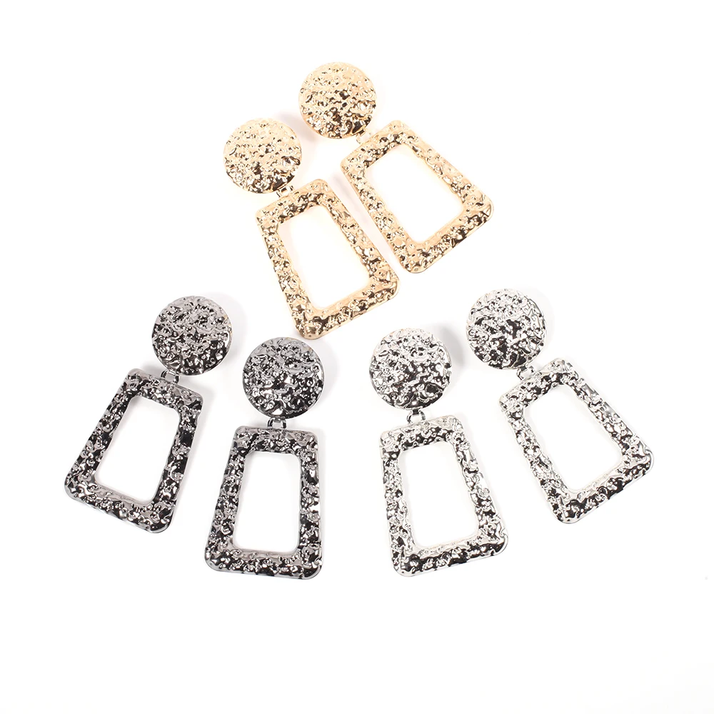 

Fashion Statement Earrings 2019 Big Geometric earrings For Women Hanging Dangle Earrings Drop Earing modern Jewelry