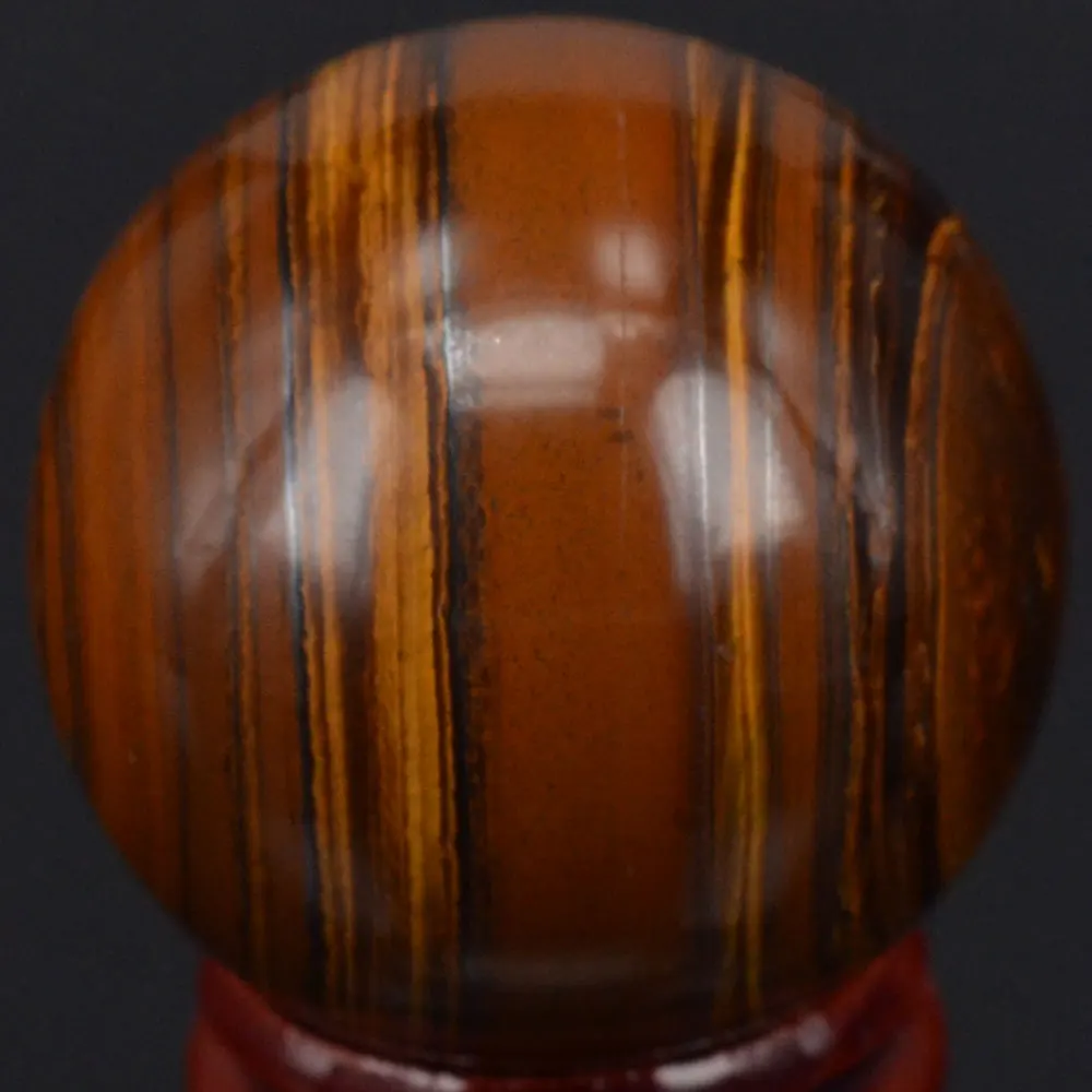 Free Shipping Natural Gemstone Iron Tiger Eye Sphere Crystal Ball Chakra Healing Reiki Stone Carving Crafts W/Stand