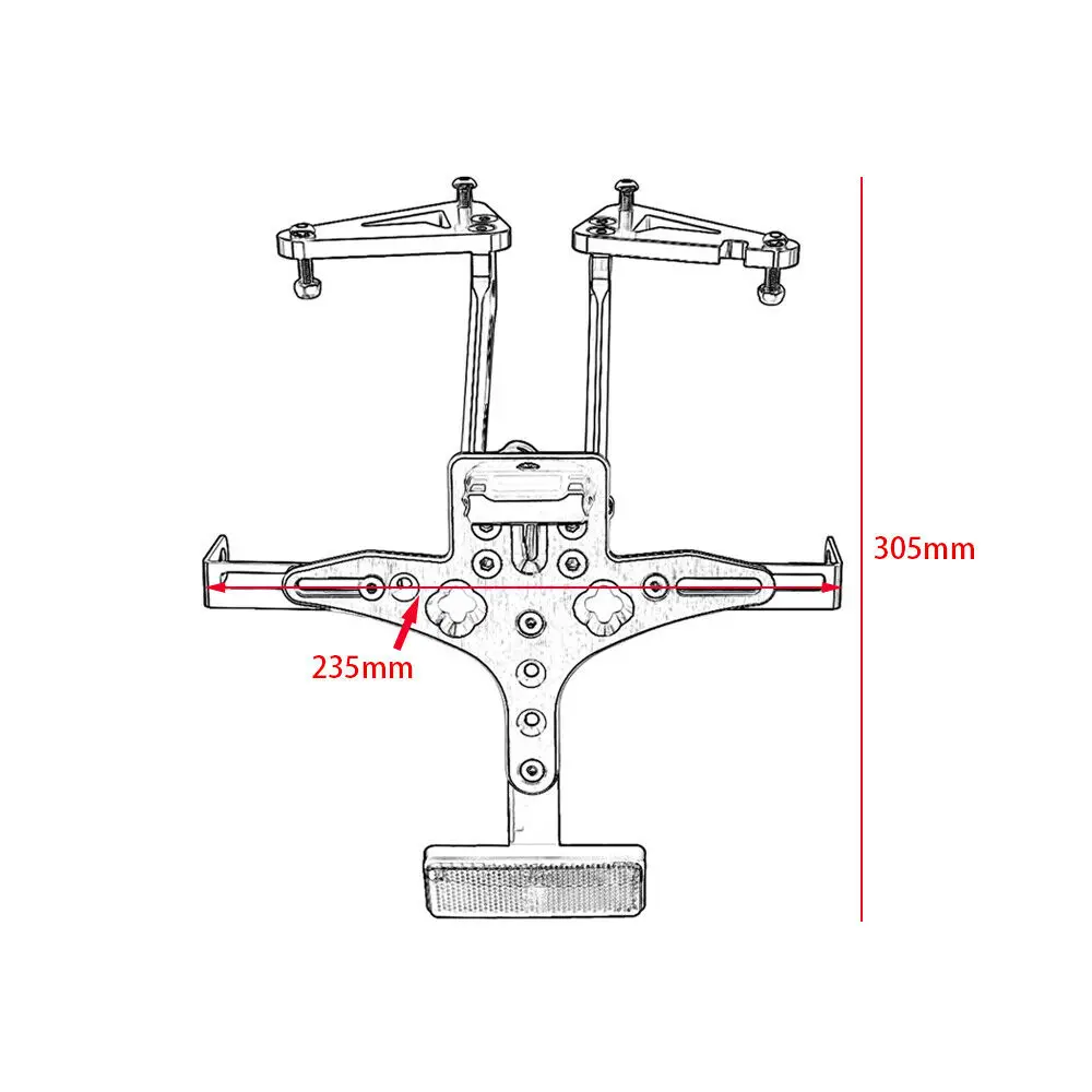 For Yamaha T-MAX530 TMAX 530 TMAX530 2012- Motorbike Adjustable License Number Plate Holder Bracket LED Fender Eliminator