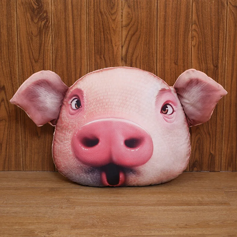 Милые 3D моделирование свиньи подушки забавные плюшевые игрушки Экспрессия набивная Подушка животные Дети Девочки Мальчики подарок на день рождения - Цвет: pink