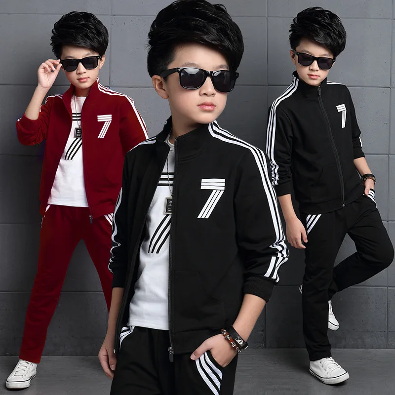 New spring autumn kids clothes sets children casual 3 pcs suit jackets