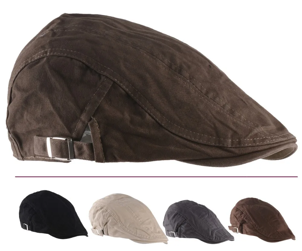 

2015 New Solid Fashion Flat Cap Men's Sport Golf Driving Gorra Plana Beret Boina Hats