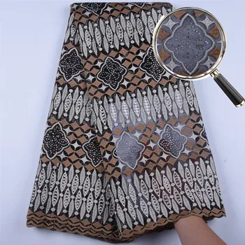 

African French Tulle Lace Fabric High Quality Tulle Net Lace Fabric Embroidery Nigerian Lace Fabric For Women Dress A1600
