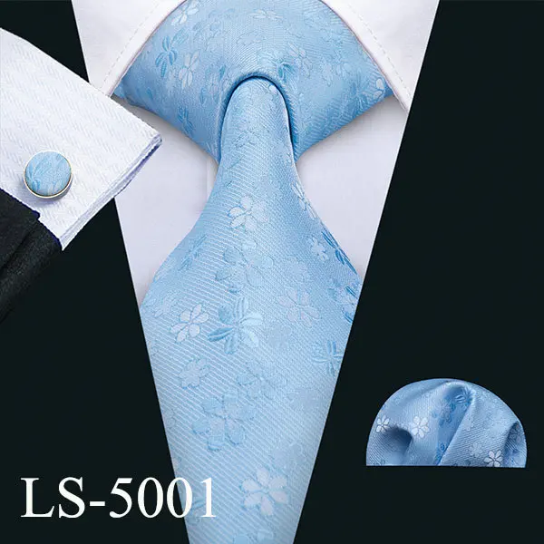 LS-5001 Новинка 8,5 см галстук мужской шелковый галстук 10 цветов Цветочные Галстуки для мужчин свадебные Барри. Ван Бизнес Стиль Прямая поставка галстук LS-10 - Цвет: LS-5001