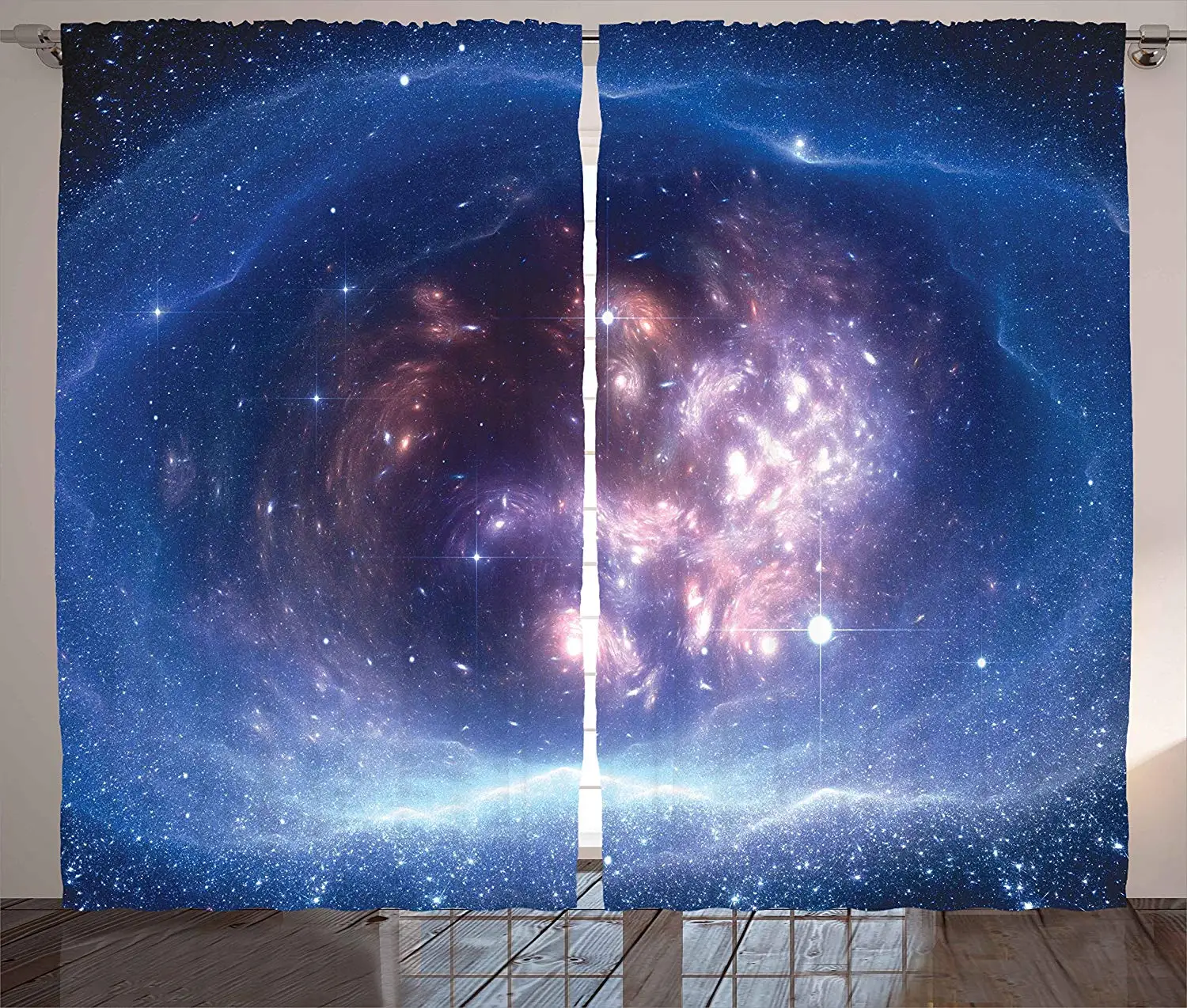 

Space Curtains Outer Space Nebula Gas Cloud and Star Clusters Universe Cosmos Astronomy Art Print Living Room Bedroom Decor