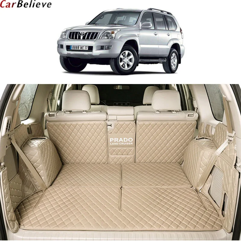 Car Believe car trunk mat For toyota land cruiser prado 120 150 Accessories 7 seats Cargo Liner Interior Carpet car styling Car Believe car trunk mat For toyota land cruiser prado 120 150 Accessories 7 seats Cargo Liner Interior Carpet car styling