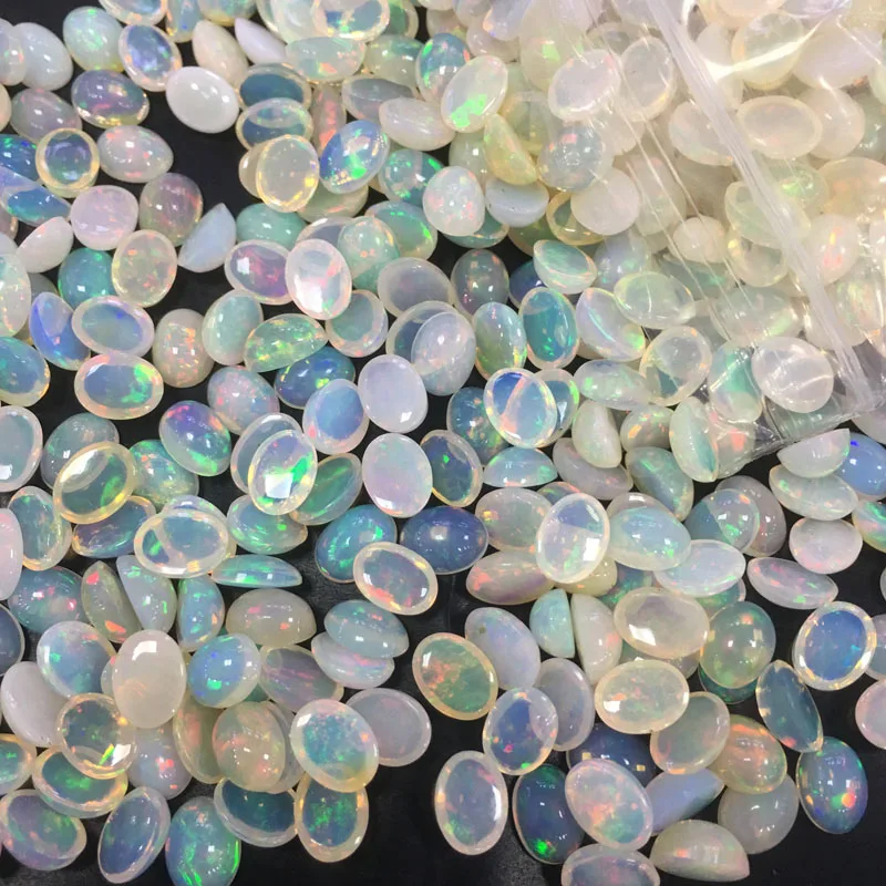 Natural Ethiopian Opal 6*8mm 0.7ct Gemstones for 925 Sterling Silver Jewelry
