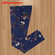 Pantalones de traje de hombre de moda 2020 patrones brillantes ropa de escenario Casual de lujo para Hombre Trajes de hombre Pantalones 1Ps