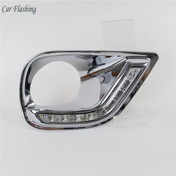 

Car Flashing 1 set For Toyota RAV4 2013 - 2016 LED DRL Daytime Running Light Daylight Waterproof White Fog head Lamp car-Styling