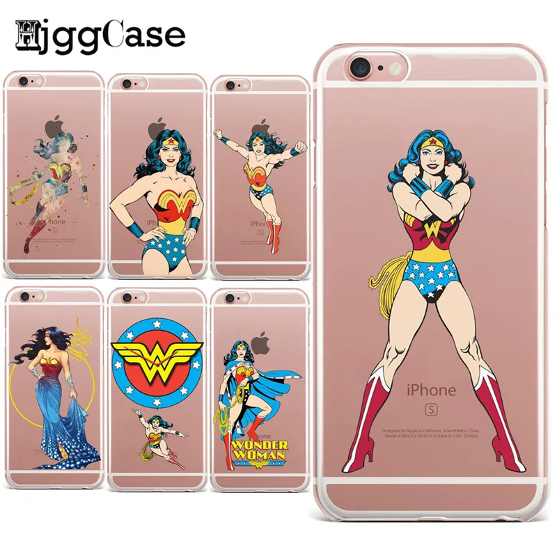 Чехлы для телефонов DC Comics Wonder Woman прозрачный чехол из ТПУ iPhone X 8 7 7Plus 6 6S Plus 5S SE