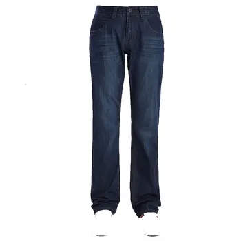 

2017 Mens Flared Jeans Boot Cut Leg Flared Elastic Loose Fit Mid Waist Male Designer Classic Denim Jeans Bell Bottom Jeans