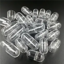 500 шт. Pill Box 25 мм маленькие размеры прозрачная капсула Основа Контейнер для таблеток Medince Pill случаях лекарством разветвители