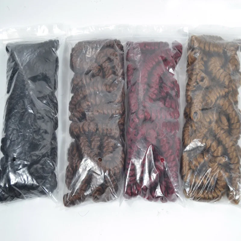 

jeedou Spring Twist Braids Short 12cm 20strands/pack 70grams Braiding Hair Synthetic Black Brown Gray Mix Ombre Color For Womean
