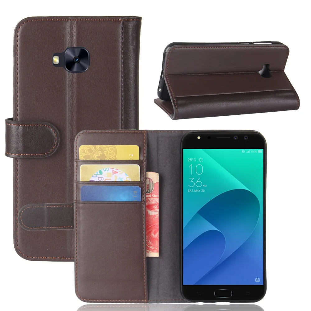 Чехол из натуральной кожи для Asus ZenFone 4 ZE554KL MAX ZC520KL роскошный флип чехол