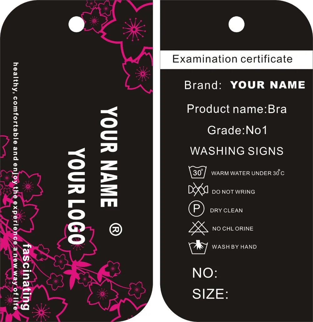 Custom tags ,print your logo on tats Wholesale 500PCS your brand Tags