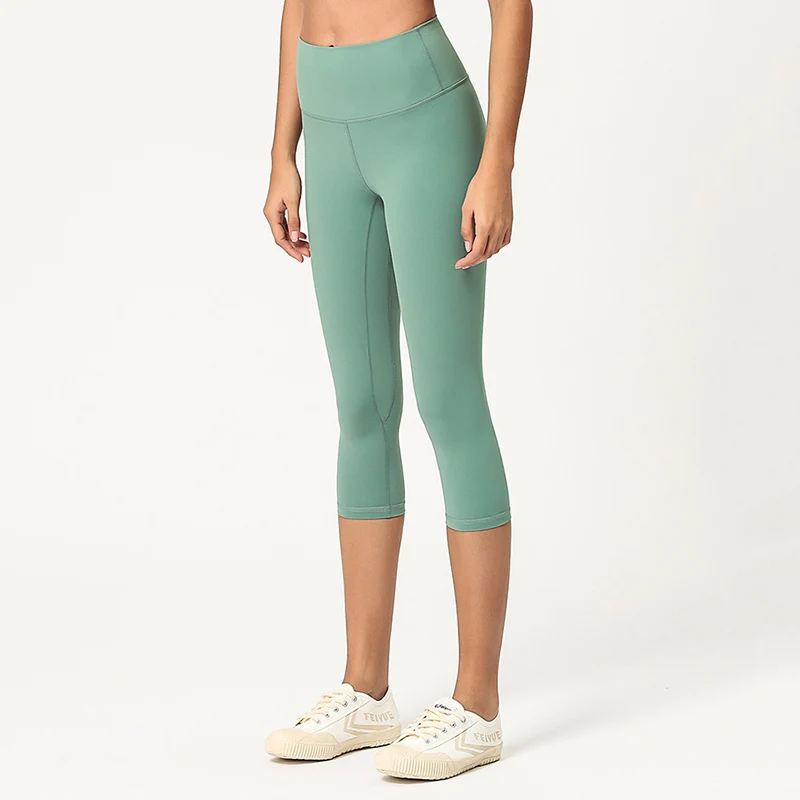 3/4 Length High Waisted Yoga Pants Squat proof Cropped Training Tights Woman Sports Fitness Gym Flex Capri Leggings 3/4 Length High Waisted Yoga Pants Squat proof Cropped Training Tights Woman Sports Fitness Gym Flex Capri Leggings