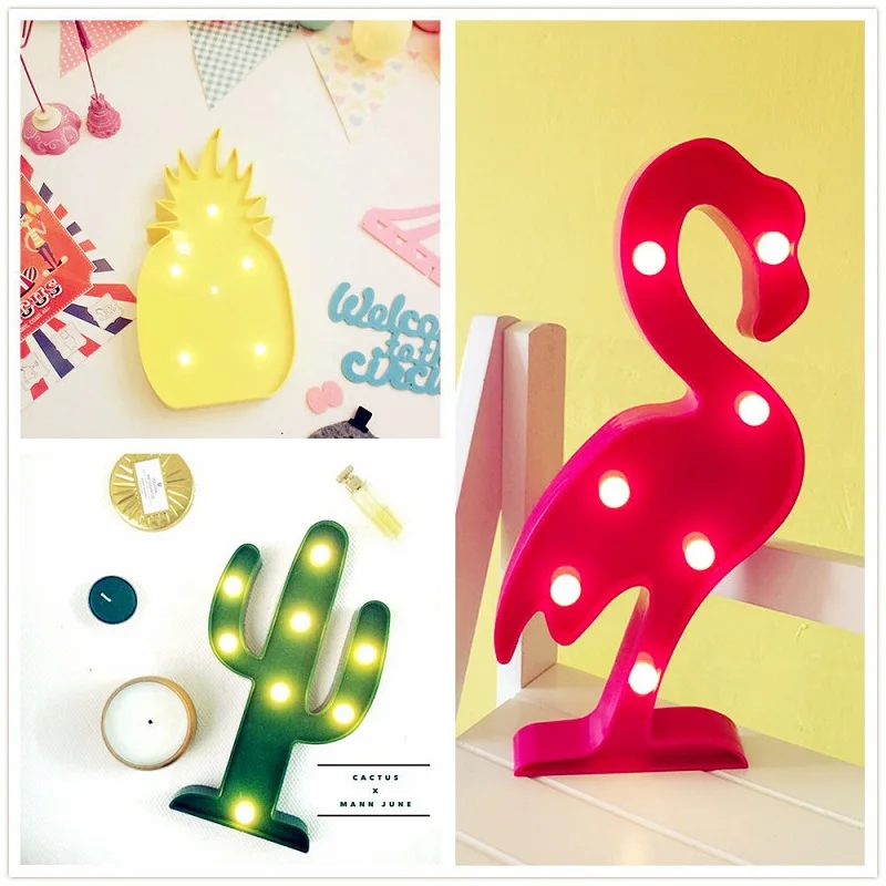 Marquee 3D Cute Cartoon Animal Fruit Plant LED Night Light