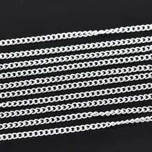 100 м/лот Посеребренная цепочка-открытые цепи 3x2,2 мм