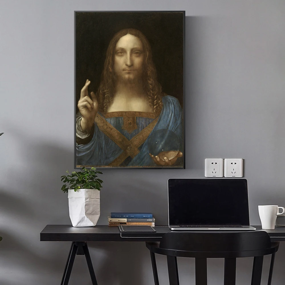 Salvator Mundi настенные картины на холсте репродукции от Leonardo Da Vinci знаменитые домашние декоративные картины на холсте для гостиной