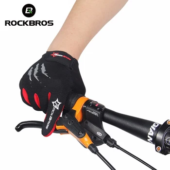 

ROCKBROS Touch Screen Bike Bicycle Gloves Full Finger Tactical Cycling MTB Gloves Gel Padded Breathable Shockproof For Men Women