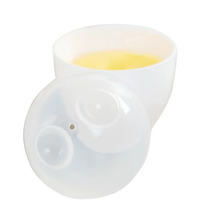 Hoomall Plastic Transparent Steamed Egg Bowl Creative Microwave Convenient Egg Tools Bowls Home