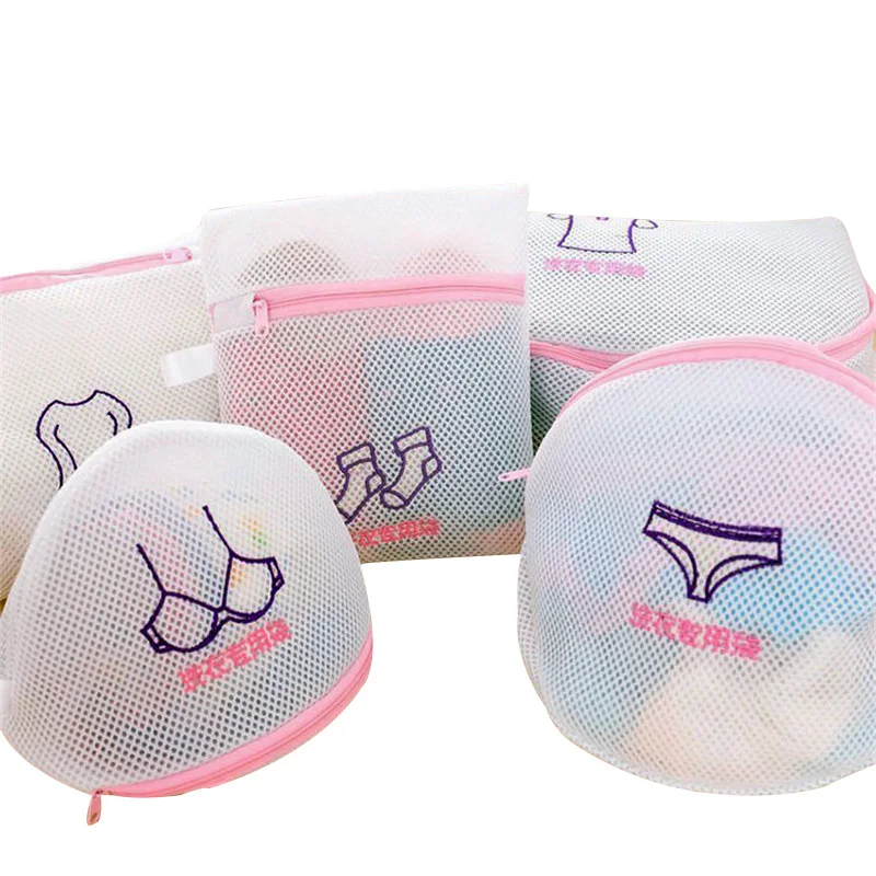 

Eco-friendly 2016 new fashion fine embroidered bra lingerie special wash bag padded machine washable mesh Kit laundry basket bag