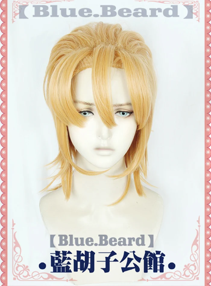 us 1989 anime jojo's bizarre adventure golden wind pannacotta fugo short  blond wig heat resistant synthetic hair wig free wig capanime costumes