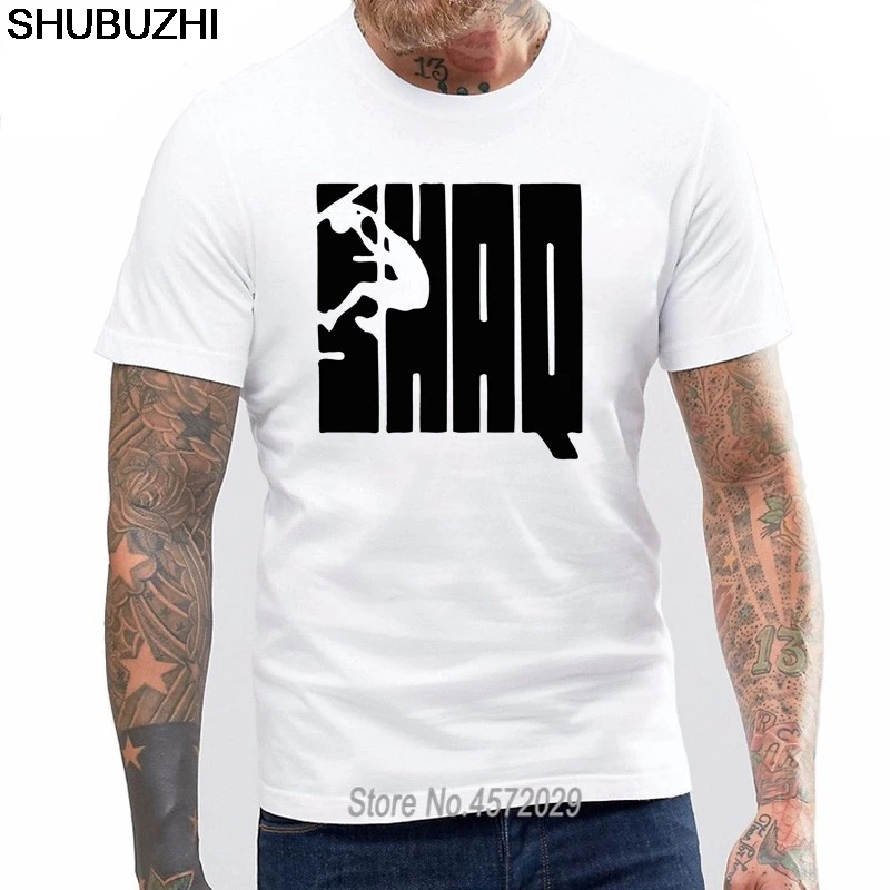 

Streetwear Short Sleeve Tees Shaq Attack Style T Shirt Short Sleeves cotton Tops Shirts Men Casual T-shirt euro size