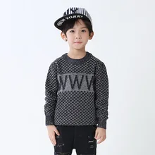 Детские вязаные свитера для мальчиков; одежда из хлопка; школьные свитера для мальчиков; Осенняя детская одежда; зимние топы для мальчиков-подростков; От 5 до 13 лет