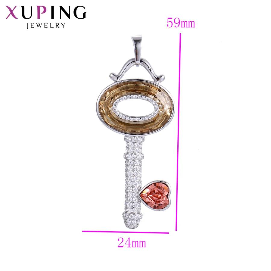 Xuping ювелирное изделие кулон ожерелья кристаллы в форме ключа от Swarovski