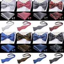 DiBanGu Новинка шелк мужской самостоятельно Завязывающийся регулируемый галстук-бабочка самозавязывающиеся Галстуки Серый Красный Синий Золотой Черный бабочка Свадебная вечеринка