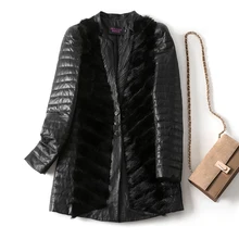 Настоящая женская куртка, Корейская винтажная норковая шуба из овчины, весенне-осенняя женская верхняя одежда, Chaqueta Mujer 19515 2768