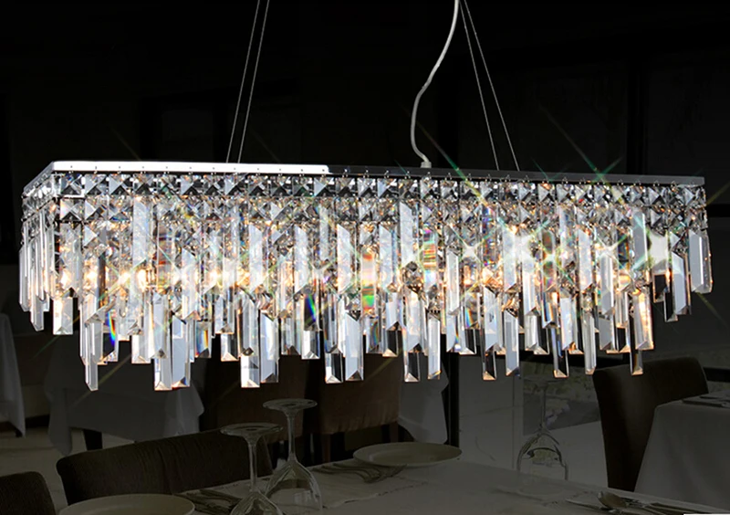 Новая современная кристальная люстра, прозрачный хрустальный светодиодный Люстра, простая трендовая лампа для столовой, освещение для гостиной