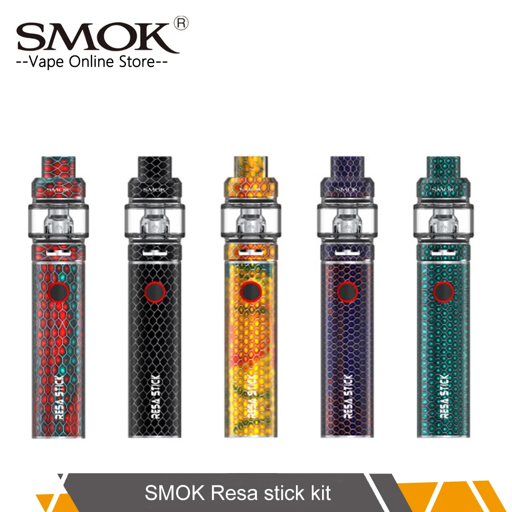 

New SMOK Resa Stick Kit Build-in 2000mAh Battery With 7.5ml Resa Baby Tank V8 Baby Mesh M2 Coil Electronic Cigarette Vape Pen