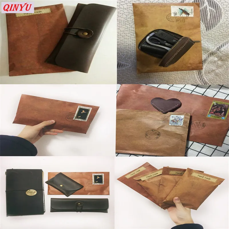 12x20cm 5Pcs Old Style Vintage Paper Envelope Brown Kraft Packaging For Greeting Card Postcard Card Small Gift Invitation6zMM231 (24)