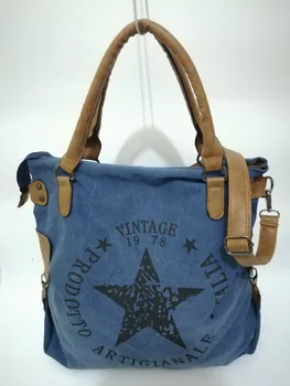 

meloke 2019 high quality printed star letters canvas bags Big Size Multifunctional Travel Shoulder Bag Factory Outlet Bolsos