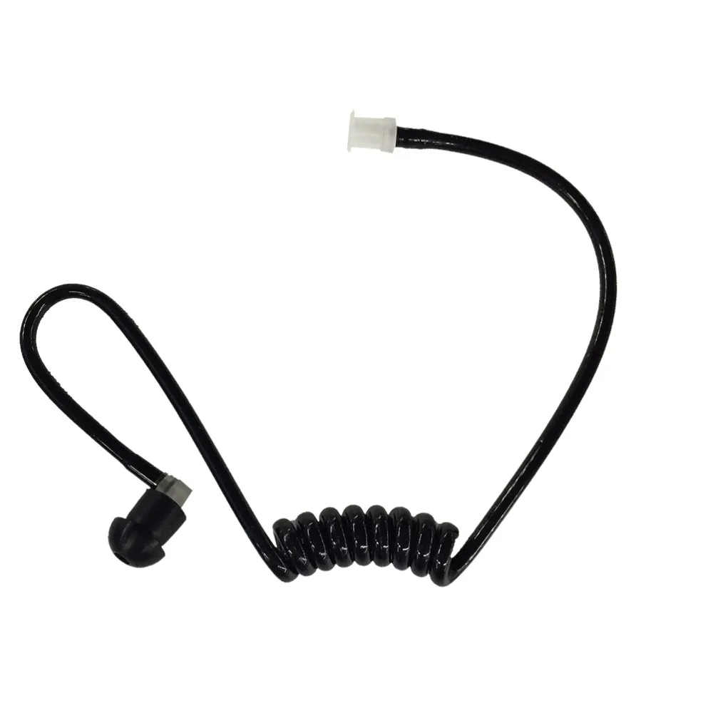 Replacement Coil Acoustic Air Tube Earplug Black For Radio Earpiece Headset