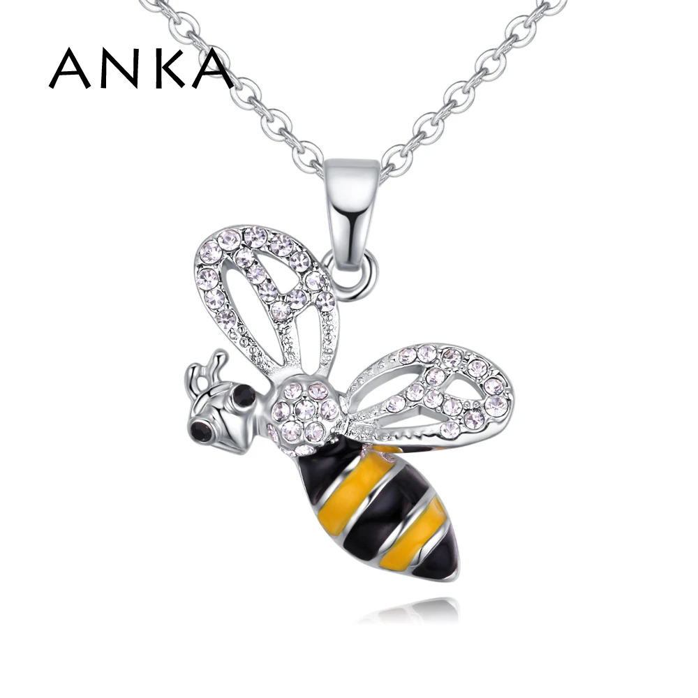 

ANKA brand cute bee crystal pendants necklace for women gift new necklace fashion jewelry for party #132414