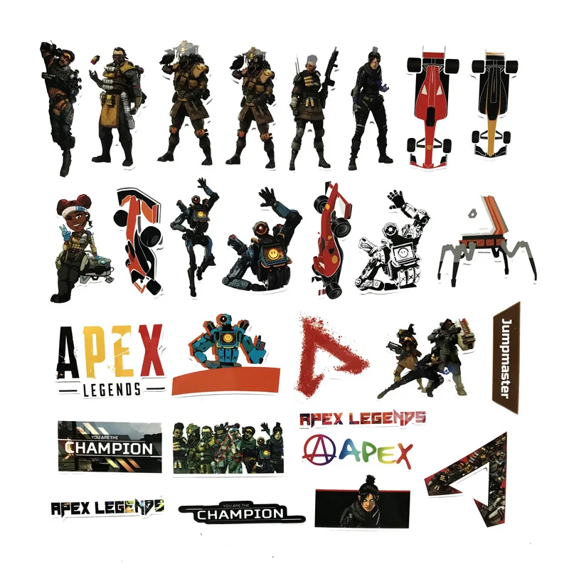 

60PCS APEX legends hero game peripheral stickers suitcase trolley case scooter Stiker body waterproof computer stickers