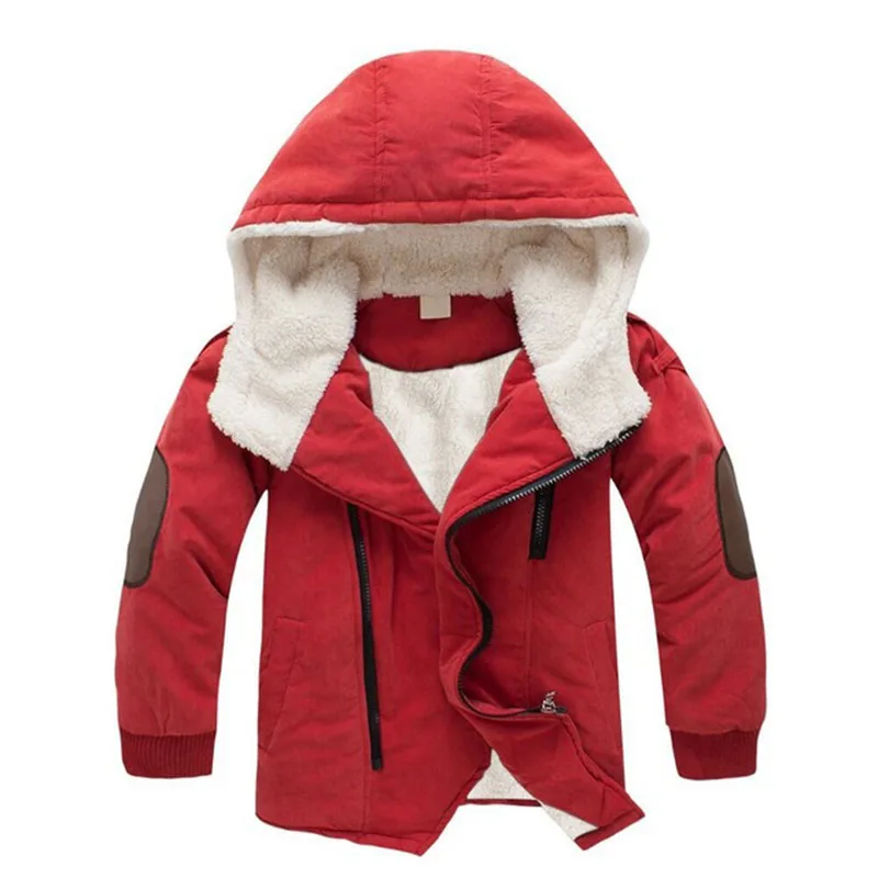 

Boys Jacket Coat 2018 New Autumn Winter Children Clothing Girls Hooded Plus Thick Wool Outerwear Boys Clothes 4 6 8 10 12 Years