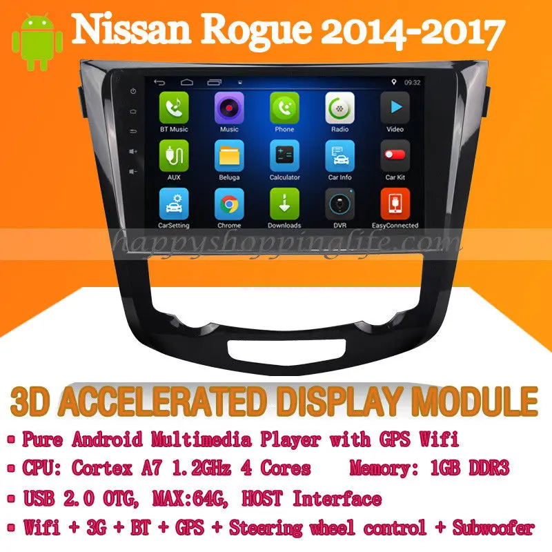 10.1" Android 7.1 Car DVD Multimedia Player for Nissan Rogue 2014 2017