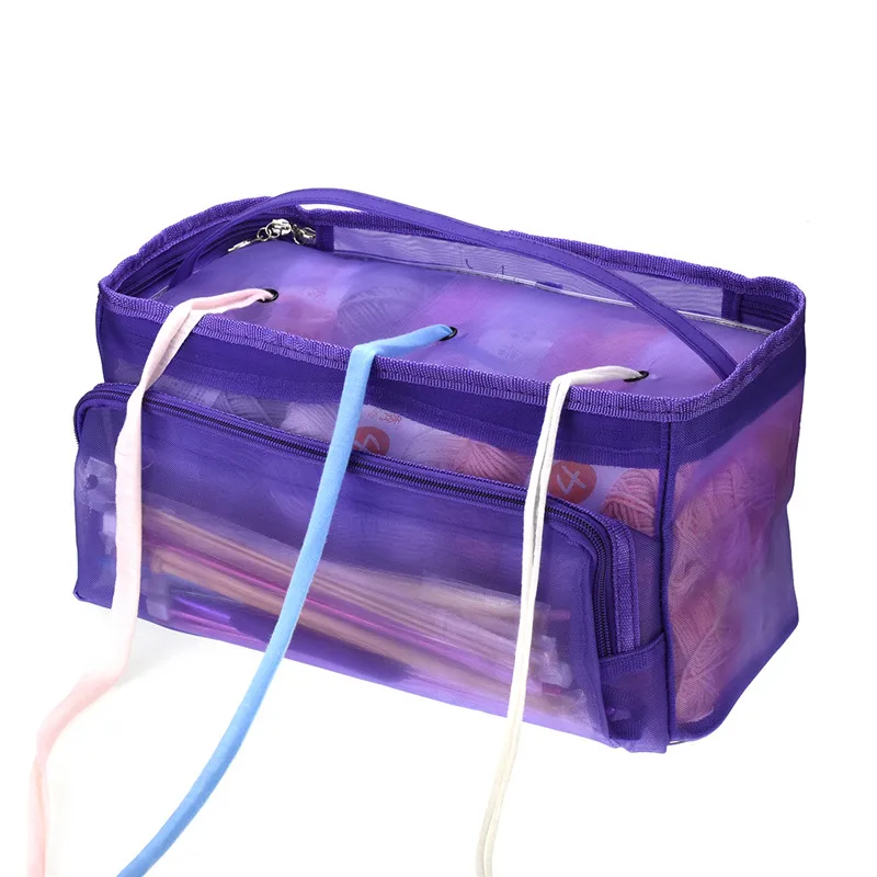 Yarn Storage Bag Portable Tote Easy to Crochet and Knitting Organization Storage for Accessories Household Knitting Bag For Mom (15)