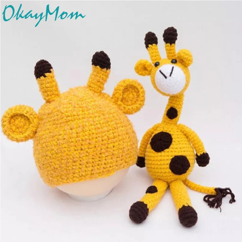 Милая оленя овечка реквизит для фотосъемки новорожденных OkayMom вязаная шапочка