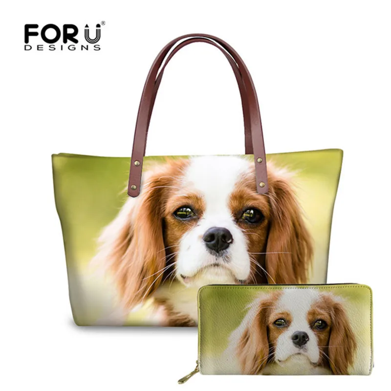 FORUDESIGNS/сумки с верхними ручками роскошные сумки рисунком короля собаки женские