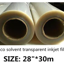 28in* 30 m 100 микрон для струйной печати прозрачная пленка трафаретная печать для растворителя принтера
