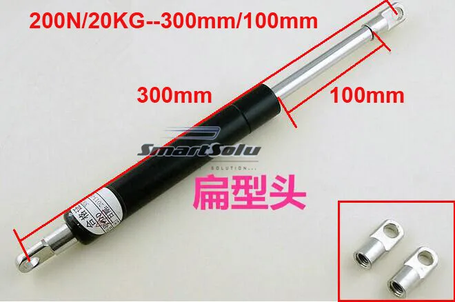 

free shipping 20KG/200N force 300mm central distance, 100 mm stroke, pneumatic Auto Gas Spring, Lift Prop Gas Spring Damper